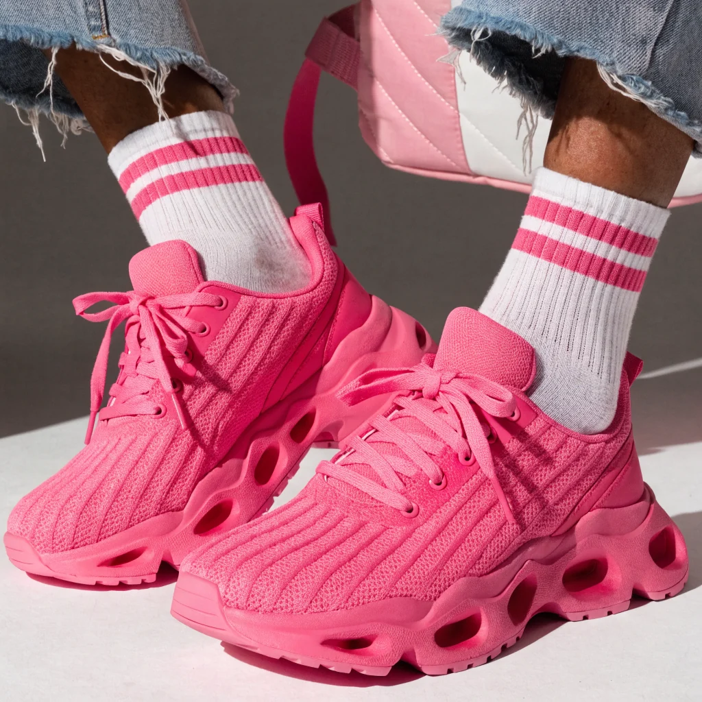 Basket chunky rose tenue campus